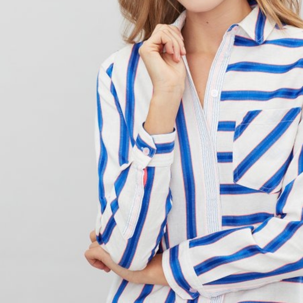 🆕 Joules White & Blue Stripe Lorena

Shirt